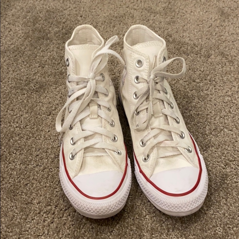 White Converse High Tops